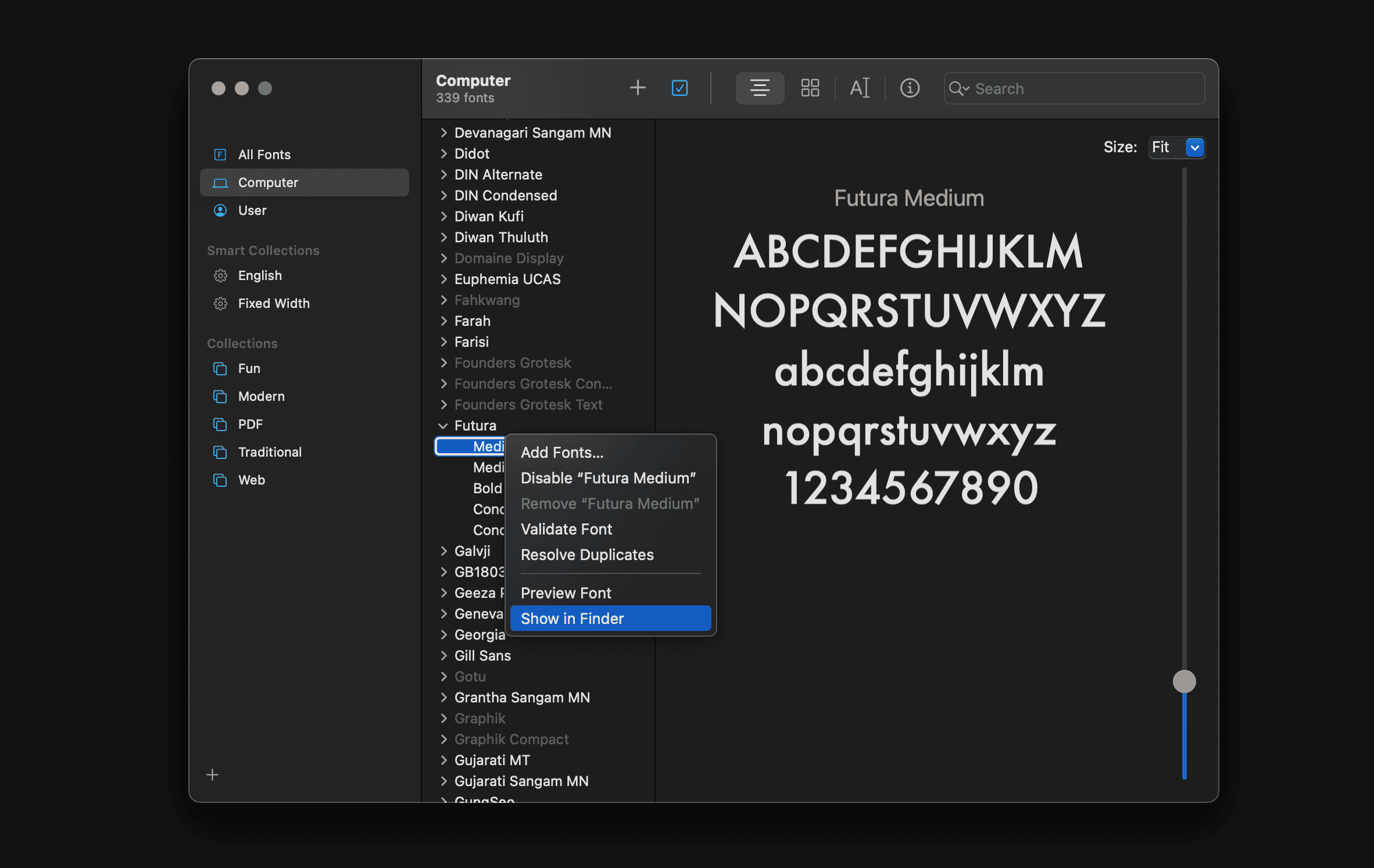 find futura ttc file